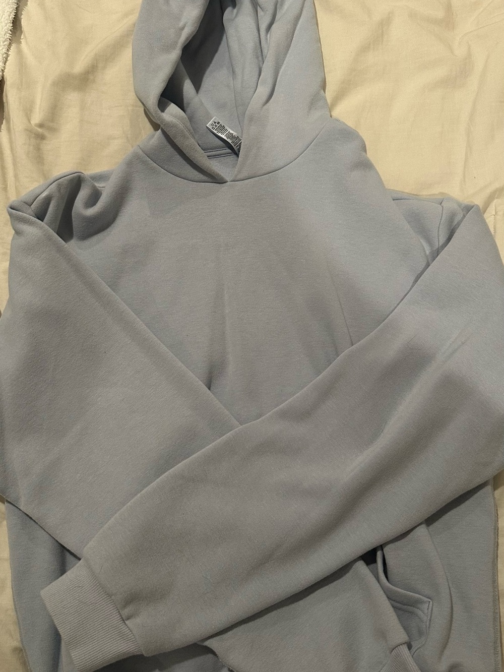 SKIMS Cotton Fleece Hoodie Bluish Grey Size Small